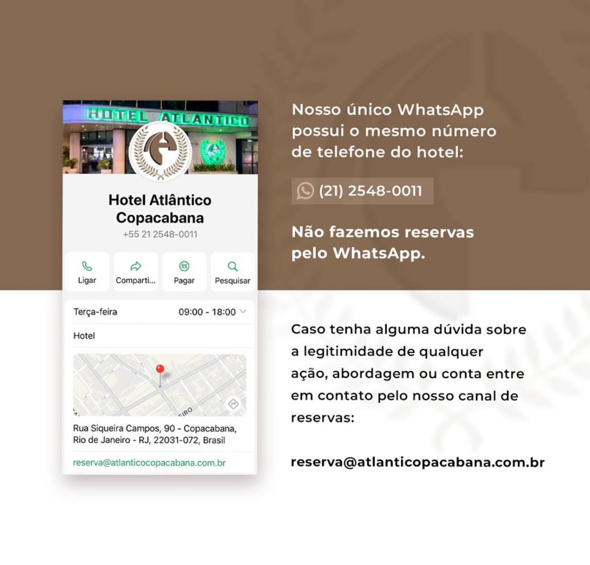 Hotel Atlântico Copacabana Río de Janeiro Exterior foto